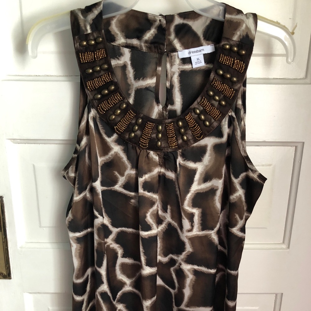 Women’s Dressbarn size xl tank giraffe print
